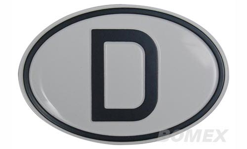 D-Schild, ohne Jahreszahl, Aluminium