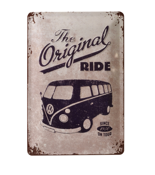 Blechschild, VW Bulli, The Original Ride 
