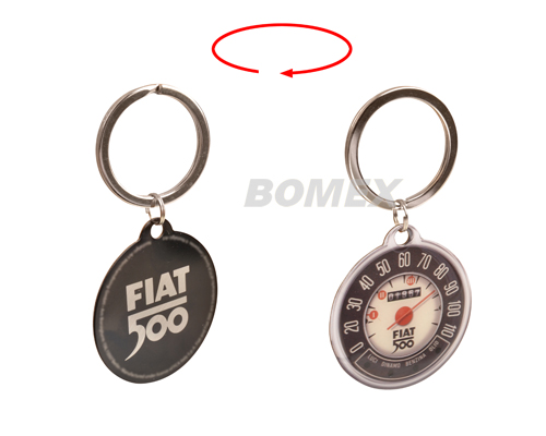 Schlüsselanhänger, Fiat 500, Tacho -212-122-20